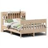vidaXL Bed Frame without Mattress 150x200 cm King Size Solid Wood Pine