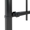 vidaXL Garden Fence with Spear Top Steel 892.5x120 cm Black