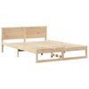 vidaXL Bed Frame with Headboard Natural 160 x 200 cm Solid Pine Wood
