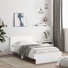 vidaXL Bed Frame without Mattress with LED Lights White 100x200 cm