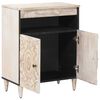 vidaXL Sideboard with Storage White 60 x 33.5 x 75 cm Solid Mango Wood