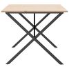 vidaXL Dining Table X-Frame 180x90x75 cm Solid Wood Pine and Steel