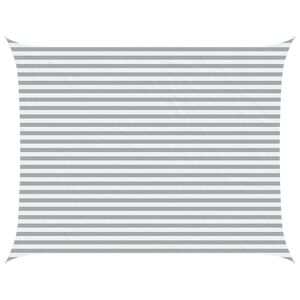 vidaXL Sun Shade Sail Light Grey and White 4,5 x 3,5 m