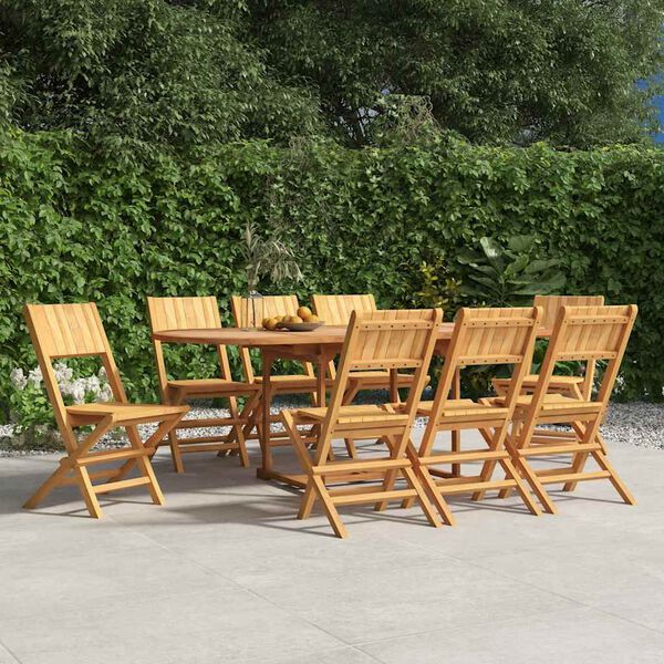 vidaXL Folding Garden Chairs 8 pcs 47x61x90 cm Solid Wood Teak