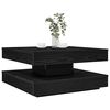 vidaXL Coffee Table 360-Degree Rotatable Black 70x70x34.5 cm