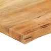 vidaXL Table Top 90x60x2.5 cm Live Edge Solid Wood Mango