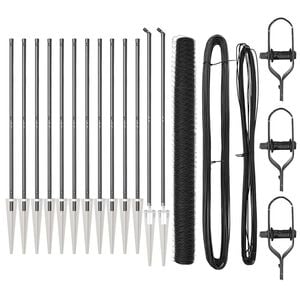 vidaXL Welded Wire Fence with Spikes 25 x 1.5 m (W x H)