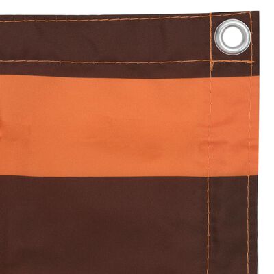 vidaXL Balcony Screen Orange and Brown 90x500 cm Oxford Fabric