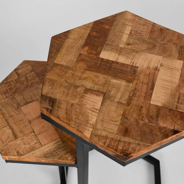 LABEL51 Laptop Table Multi 35x53x63 cm Rough Herringbone