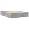 vidaXL Bed Frame without Mattress Concrete Grey 150x200cm Engineered Wood