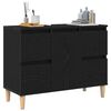 vidaXL Bathroom Sink Cabinet Black Oak 80 x 33 x 60 cm Engineered Wood