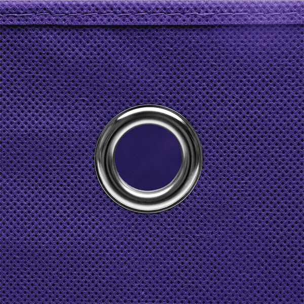 vidaXL Storage Boxes 10 pcs Non-woven Fabric 28x28x28 cm Purple