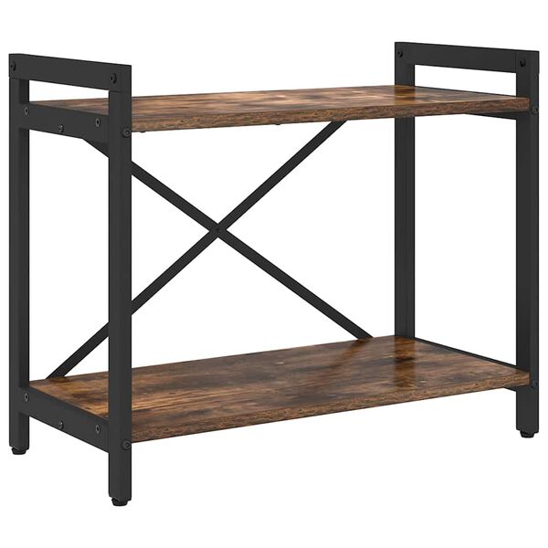 vidaXL Bookshelf Smoked Oak 60 x 30 x 50 cm Engineered Wood