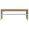 vidaXL Coffee Table White and Sonoma Oak 100x40x40 cm Engineered Wood
