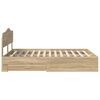 vidaXL Bed Frame with Drawer Sonoma Oak 150 x 200 cm Engineered Wood