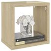 vidaXL Wall Cube Shelves 6 pcs White and Sonoma Oak 22x15x22 cm