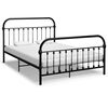 vidaXL Bed Frame without Mattress with Headboard Black 160x200 cm Metal