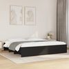 vidaXL Bed Frame without Mattress Black 180x200 cm Super King Engineered Wood