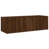 vidaXL 6 Piece TV Wall Cabinets with LED Lights Brown Oak