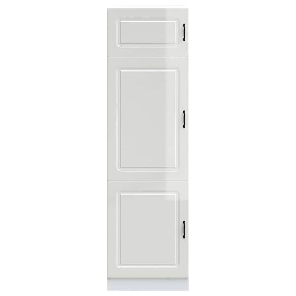 vidaXL Kitchen Cupboard Kalmar High Gloss White Engineered Wood