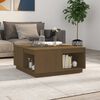 vidaXL Coffee Table Honey Brown 80x81x36.5 cm Solid Wood Pine