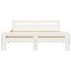 vidaXL Bed Frame without Mattress White 140x190 cm Solid Wood Pine