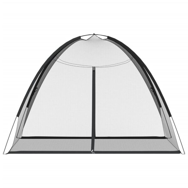 vidaXL Mosquito Net Mongolia with Doors 220 Mesh&nbsp;Black&nbsp;200x150x140 cm