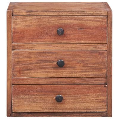 vidaXL Bedside Cabinet with 3 Drawers 35x25x35 cm Solid Reclaimed Wood
