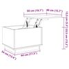 vidaXL Coffee Table White 40x50x35 cm Solid Wood Pine