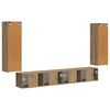 vidaXL Wall-mounted 4 pcs Artisan Oak