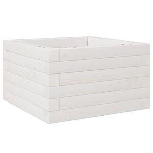 vidaXL Garden Planter White 40x40x23 cm Solid Wood Pine