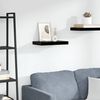 vidaXL Floating Wall Shelf High Gloss Black 40x23x3.8 cm MDF