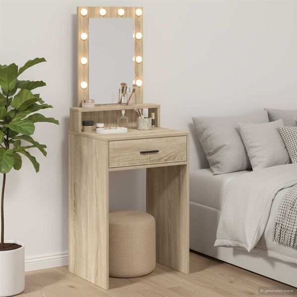 vidaXL Dressing Table Sonoma Oak 50 x 41 x 135 cm Engineered Wood