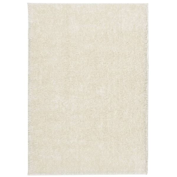vidaXL Rug ISTAN High Pile Shiny Look Cream 160x230 cm
