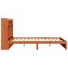 vidaXL Bookcase Bed Frame Wax Brown 200 x 140 cm Solid Pine Wood