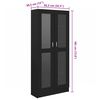 vidaXL Vitrine Cabinet Black 82.5x30.5x185 cm Engineered Wood