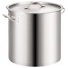 vidaXL 2 Piece Stock Pot Set 98/50 L Stainless Steel