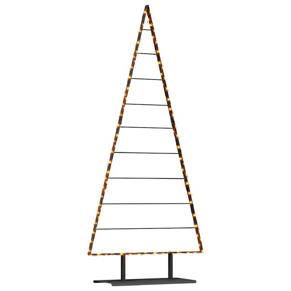 vidaXL Metal Christmas Tree with Stand Black 210 cm Steel