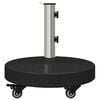 vidaXL Parasol Base Black 45 x 45 x 45 cm Granite and Stainless Steel