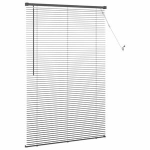 vidaXL Venetian Blind Manual Adjustable Black 150 x 90 cm PVC