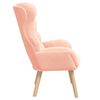 vidaXL Armchair Pink 69 x 74 x 93 cm Sherpa Fabric