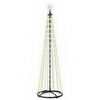 vidaXL LED Cone Christmas Tree 180 cm 250 LEDs Warm White Steel White