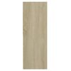 vidaXL Book Cabinet White and Sonoma Oak 67x24x161 cm Engineered Wood