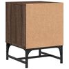 vidaXL Bedside Cabinet with Glass Door Brown Oak 35x37x50 cm
