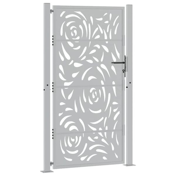 vidaXL Garden Gate 100x175 cm Weathering Steel Flame Design