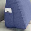 vidaXL Back Pillow Jeans Blue 45 x 20 x 35 cm Fabric