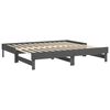 vidaXL Pull-out Day Bed without Mattress Grey 2x(90x190) cm