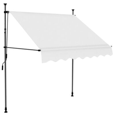 vidaXL Manual Retractable Awning with LED 100 cm Cream