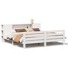 vidaXL Bed Frame without Mattress White 200x200 cm Solid Wood Pine