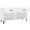 vidaXL Shoe Cabinet White 102x35x55 cm Engineered Wood